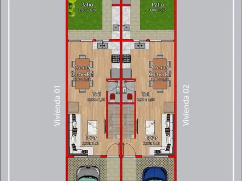 Depto Tipo Casa en Venta de 4 ambientes