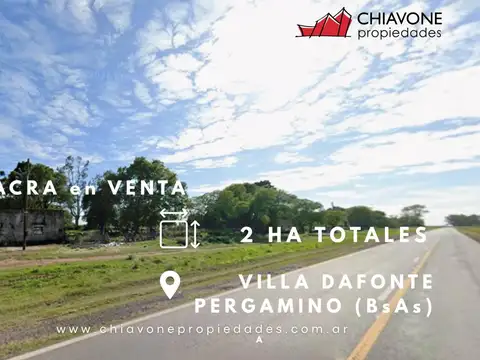 CHACRA CON DOS VIVIENDAS Y GALPÓN – RN 8, VILLA DAFONTE