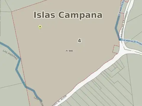 Isla en Canal Alem y Río Carabelas - Fracción 96 has