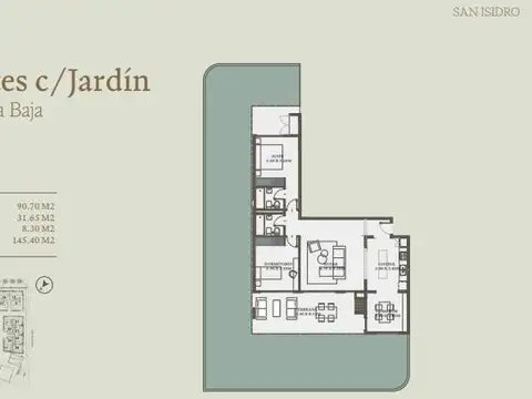 Departamento en Venta de 3 ambientes