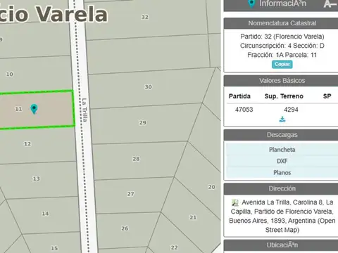 Terrenos en venta Florencio Varela