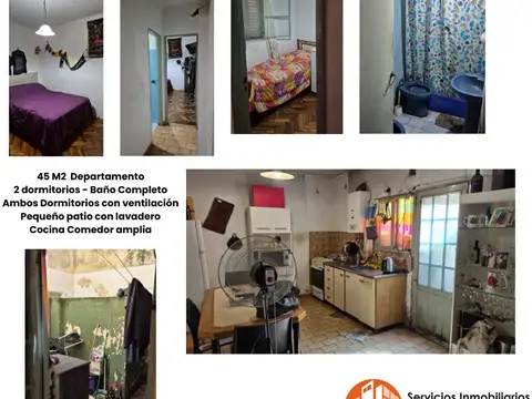 Departamento 3 ambientes con 1 baño