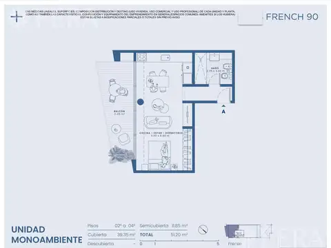 Venta departamento monoambiente divisible con balcón en Avellaneda