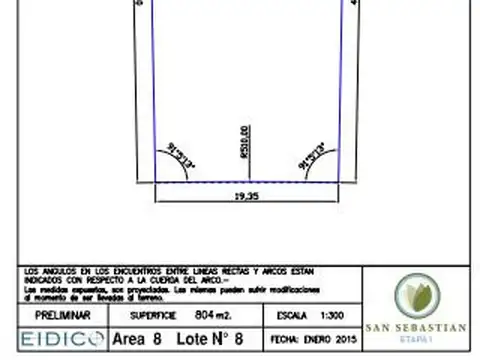 Lote en venta AREA 8 San Sebastián