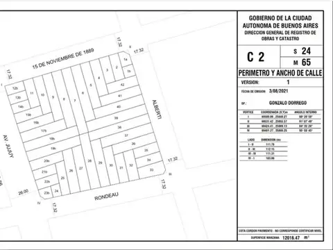 Terreno en Venta en Parque Patricios, USD 480.000