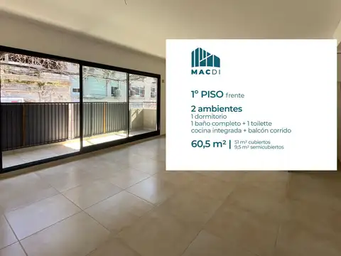Excelente Departamento 2 ambientes a estrenar en Venta en Boedo