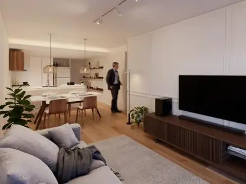 Departamento 2 ambientes con 2 baños