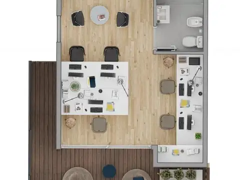 Departamento Monoambiente con 1 baño