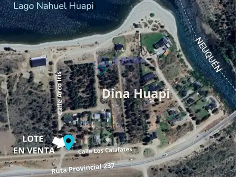 Lote con casa a 100m del lago, del Limay y de la ruta en Din