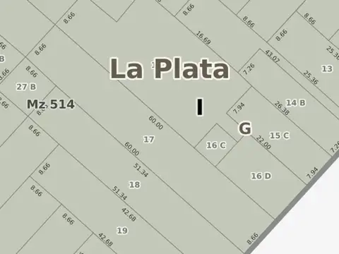 LOTE EN VENTA 519 m2 34 E/ 9 y 10