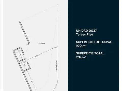 Oficina 3 ambientes con 1 baño