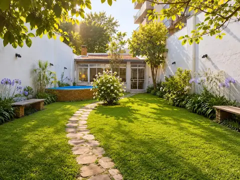 VENTA 4 Ambientes con Jardín, Quincho y Cochera en Flores