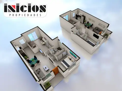 Departamento 3 ambientes con 1 baño