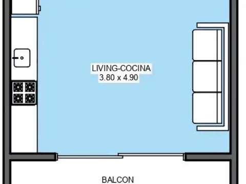 Departamento en Venta de 2 ambientes