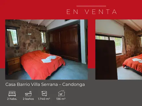 Casa ubicada en Barrio Villa Serrana – Candonga