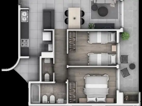 Departamento en Venta de 3 ambientes