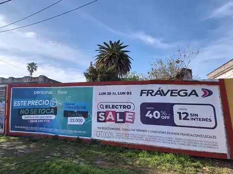 Terreno en Venta 40  mts Fondo