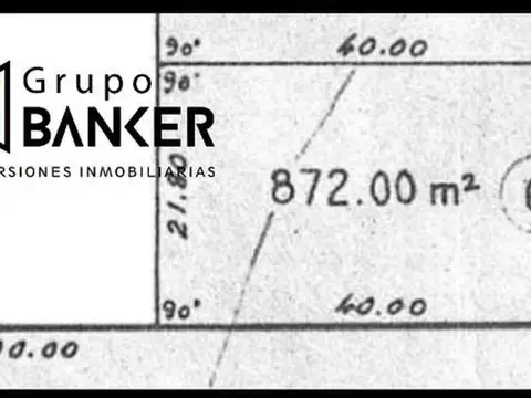 Terreno en Venta de 872,0 m2