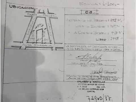 Terreno en Venta 9  mts Frente