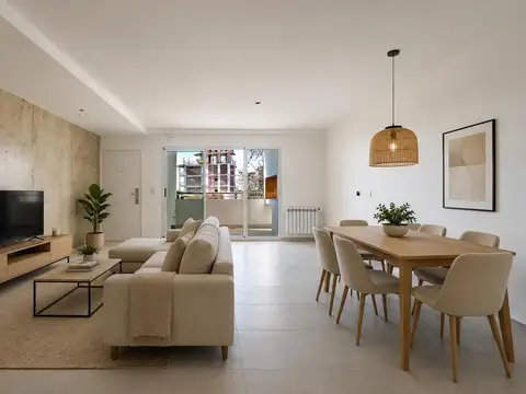 VENTA: departamento de dos dormitorios con doble balcón y cochera en Puerto Norte, Rosario