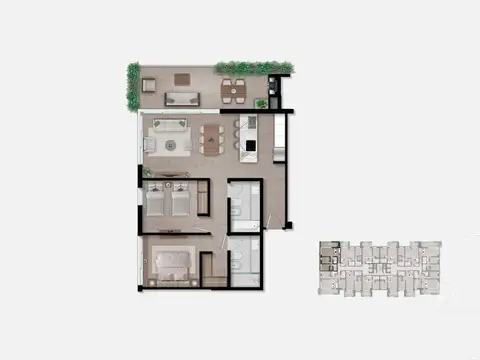 Departamento en Venta de 2 dormitorios