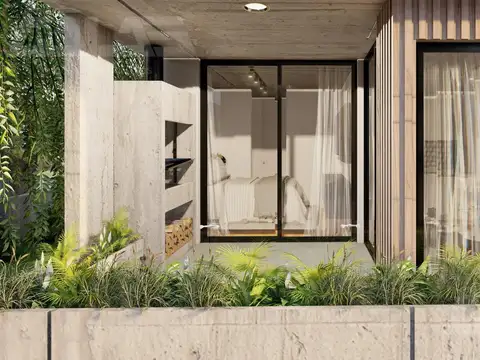 Departamento CURIE GOLF con gran balcón y parrilla propia, diseño moderno y vista al verde