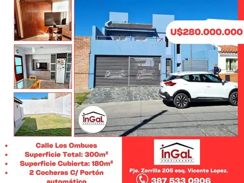Venta casa Los Ombues Tres Cerritos