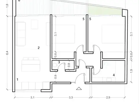 Departamento en Venta de 3 ambientes