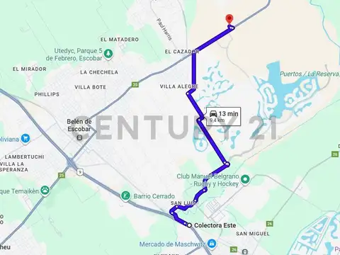 Terreno en Venta 21  mts Frente