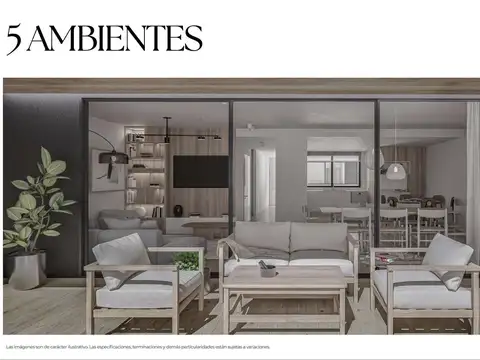 Departamento 5 ambientes con patio