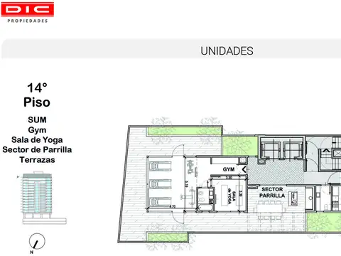 Departamento 3 ambientes con 2 baños