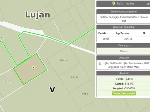 Terreno en Venta en Cortines, USD 410.000