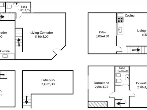 Ph de 3 amb. en venta en San Miguel Trujui con dos Ph anexos ideal inversión en renta o uso mixto