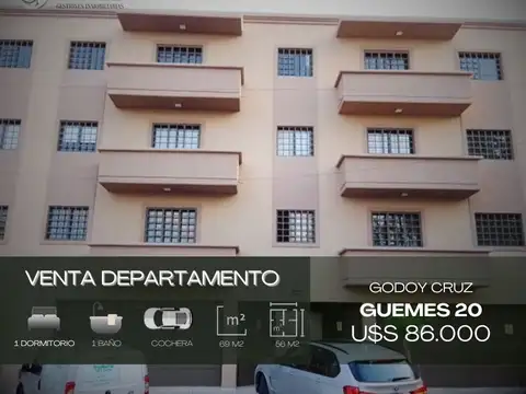 Departamento en venta c/ cochera en Godoy Cruz