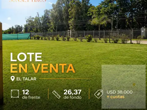 Lote En Venta - El Talar - Anticipo + Cuotas