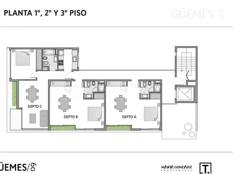 Departamento en el emprendimiento GUEMES 103