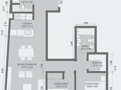 Departamento en Venta en Barrio Norte, USD 331.000