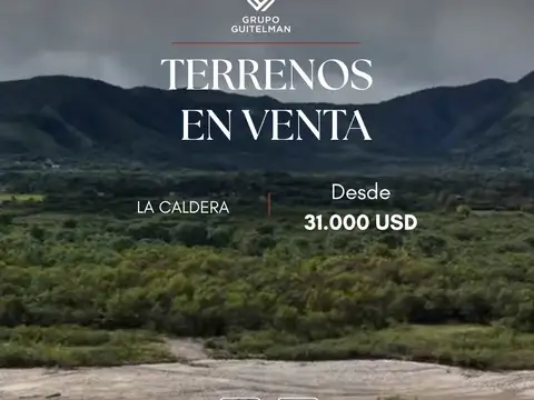 Terreno en venta en La Caldera, desde 1200m2