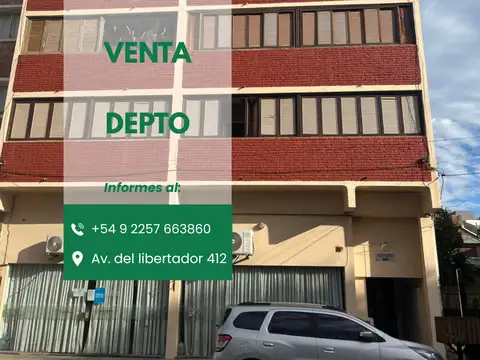 DEPARTAMENTO EN VENTA PLENO CENTRO DE MAR DE AJO MEDIA CUADRA DEL MAR