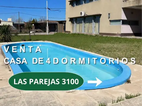 Casa de tres dormitorios en venta, pileta, cochera doble