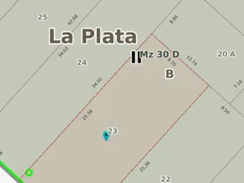 Terreno en Venta 9  mts Frente