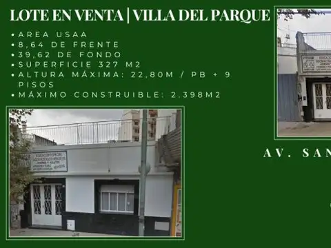 Venta Terreno Villa del Parque