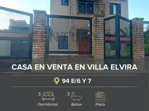 Casa en venta en Villa Elvira, La Plata