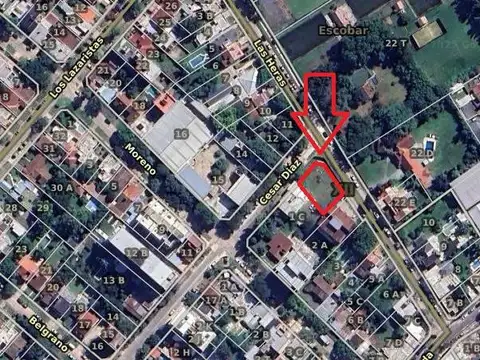 Lote en venta, Cesar Díaz esq. Las Heras, Escobar. IDEAL INVERSION
