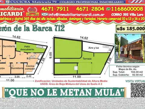 LA BASE ESTA - Casa en lote propio 9.00x11.56