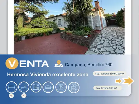 Importante Casa quinta en Venta-Bertolini 760