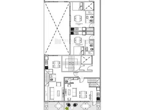 Departamento Monoambiente con 1 baño