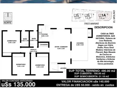Casa en Venta Rincón Unidad 1A  Merlo San Luis
