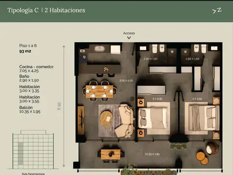Departamento en Venta de 3 ambientes