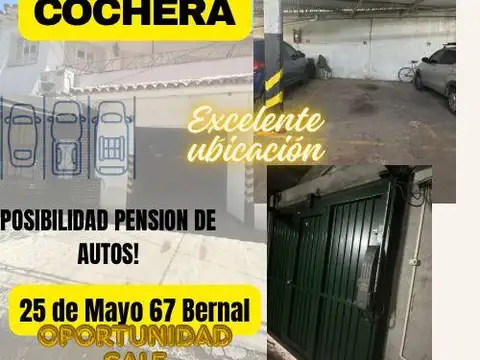 Cochera en Bernal EN VENTA